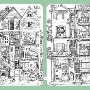 House With Multiple Floors Coloring Book: Architect Interior Design ...
