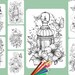 Magic Lantern Coloring Book: Flowers and Butterfly Grayscale (printable ...