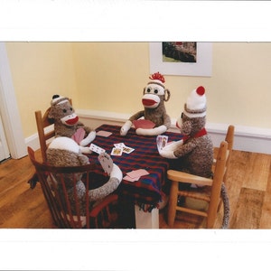 Card Game sock monkey card