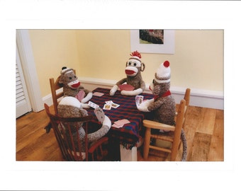 Card Game sock monkey card