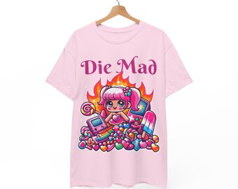 Gamer Girlie ""Die Mad"" T-Shirt."