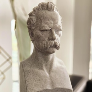 Friedrich Nietzsche Philosopher Bust - Philosophical Sculpture - Gift For Philosophers & Followers of Nietzscheanism