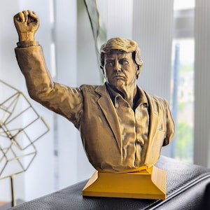 Trump Assassination Attempt Butler PA Statue - Best Quality US President Donald J. Trump Bust Gift - God Bless Trump - Never Surrender