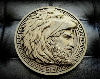 ギリシャ神話ヘラクレスのレリーフ - 古代ギリシャの壁画 - 古典的な