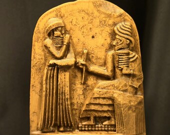 ハンムラビ法典のレプリカ：古代バビロニアの石碑、メソポタミア美術