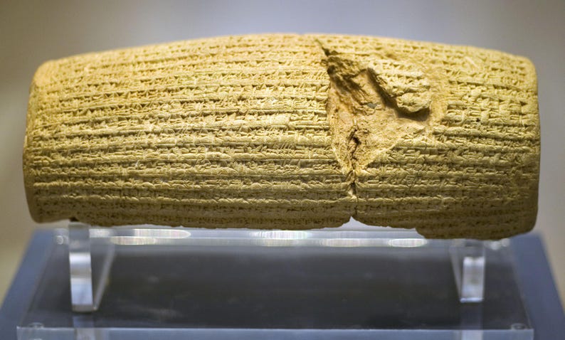 Cyrus Cylinder Replica Museum Style - Cyrus The Great - First Charter of Human Rights Ancient Persian Babylon Cuneiform Tablet Achaemenid image 4
