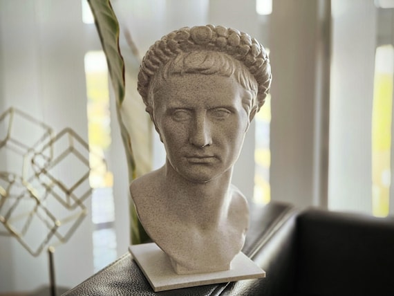 ブロンズ像 ARA KUNST Ancient Roman Emperor Augustus of Prima Porta Octavian Bust - Ara