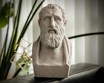 Zeno of Citium Bust Sculpture – Founder of Stoicism Statue – Stoic Mindset Discipline Decor - Gift For Stoics