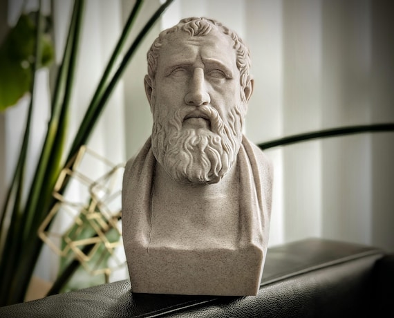 Zeno of Citium Bust Sculpture – Founder of Stoicism Statue – Stoic Mindset Discipline Decor - Gift For Stoics