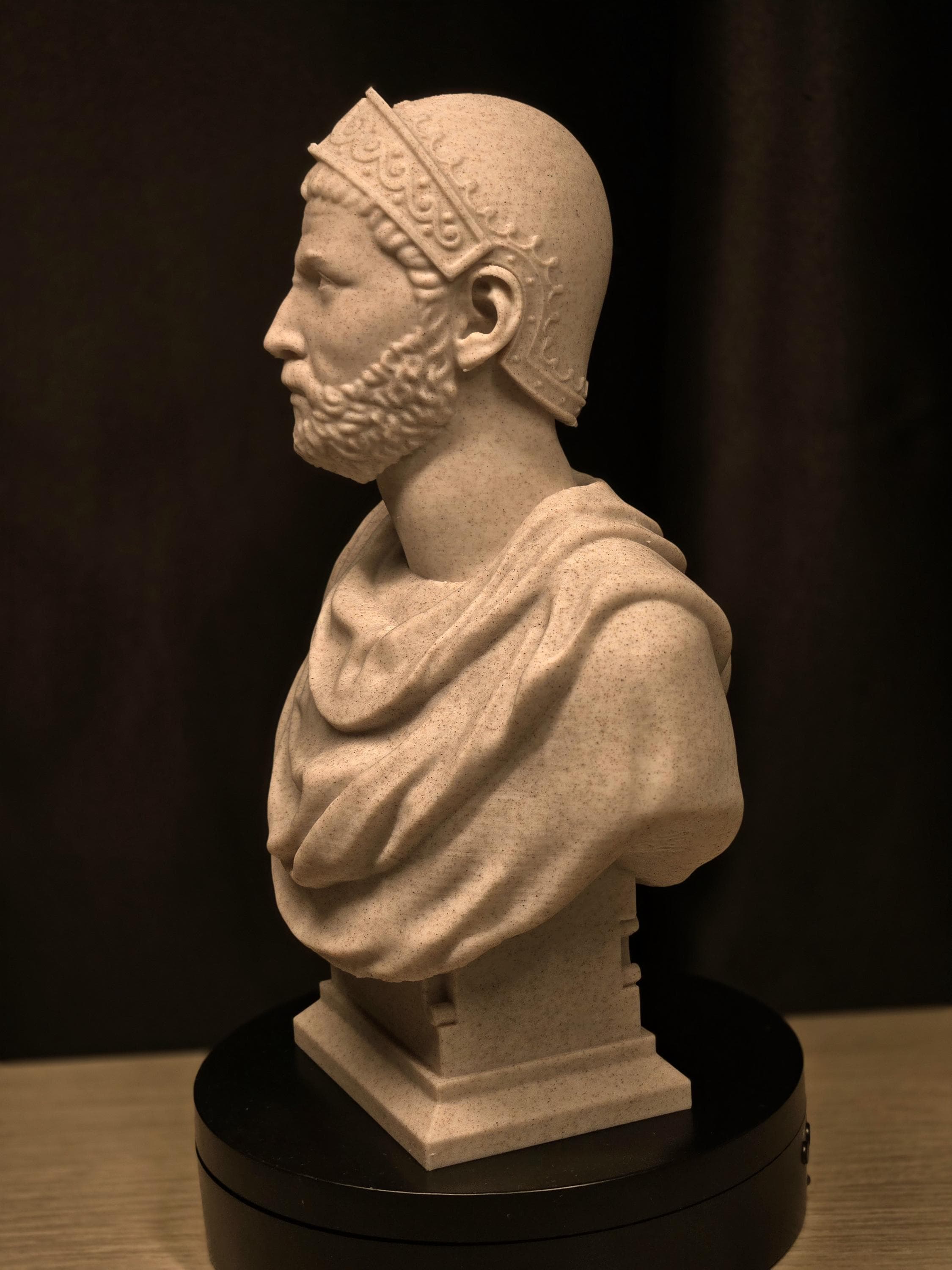 ハンニバル・バルカの胸像：大理石複合古代史装飾 - Etsy 日本