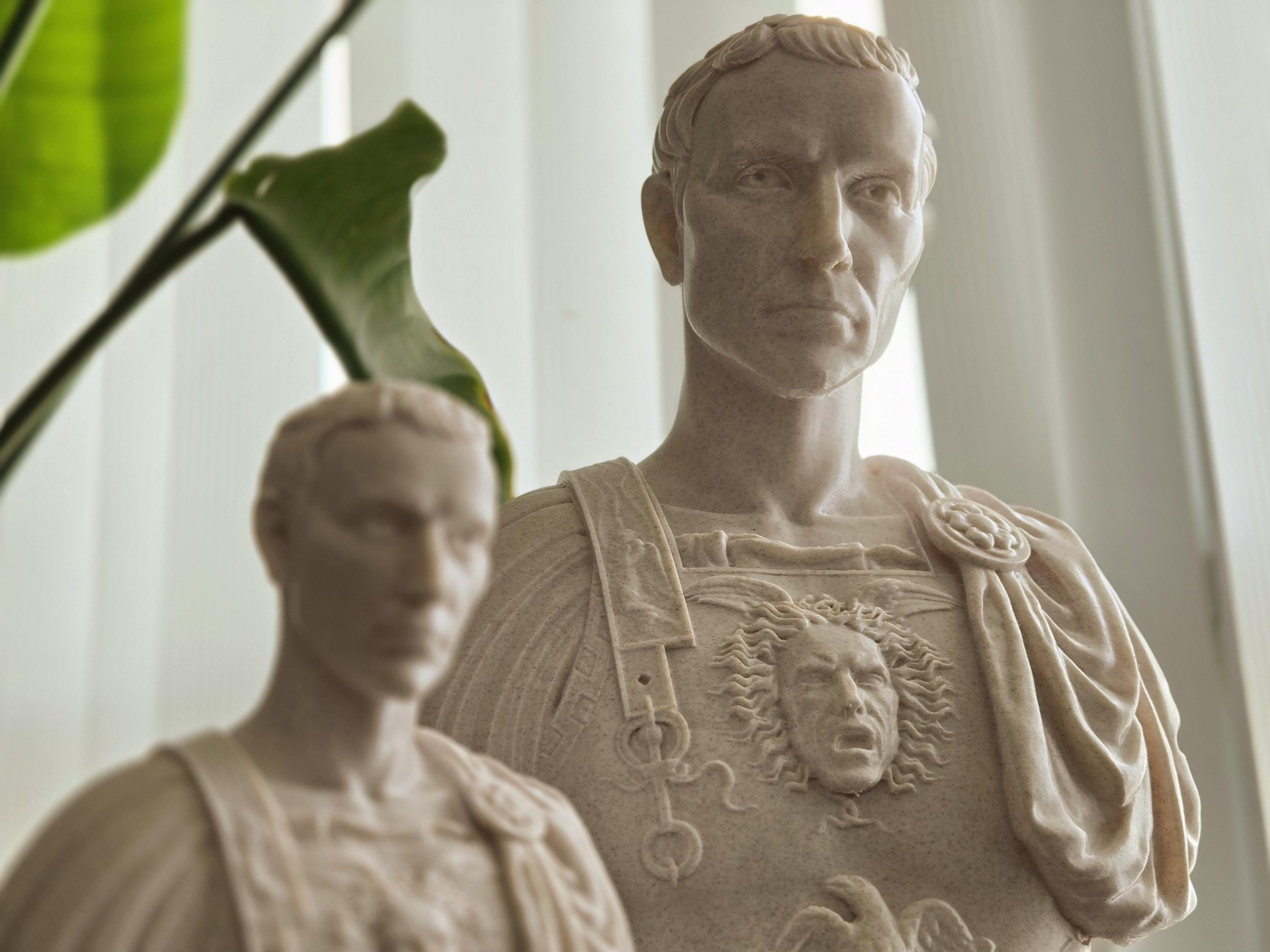 ローマ帝国　ユリウス・カエサル　大理石　アンティーク　イタリア　ローマ　原寸大 ローマ帝国 ユリウス・カエサル 大理石 アンティーク イタリア ローマ
