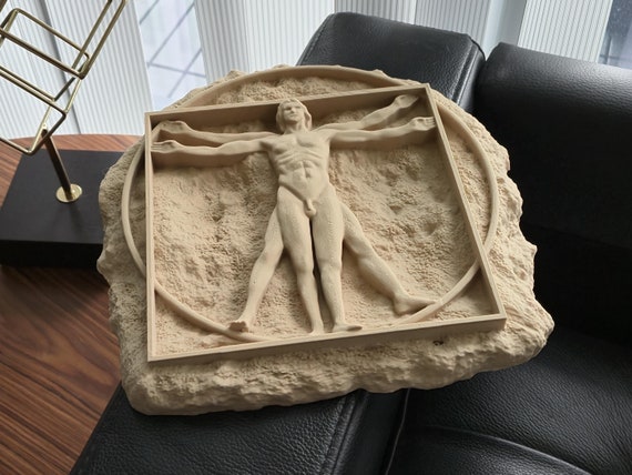 レオナルド・ダ・ヴィンチ　ヴィトルヴィウス的人体図 彫刻 BE@RBRICK レオナルド・ダ・ヴィンチ 「ウィトルウィウス的人体