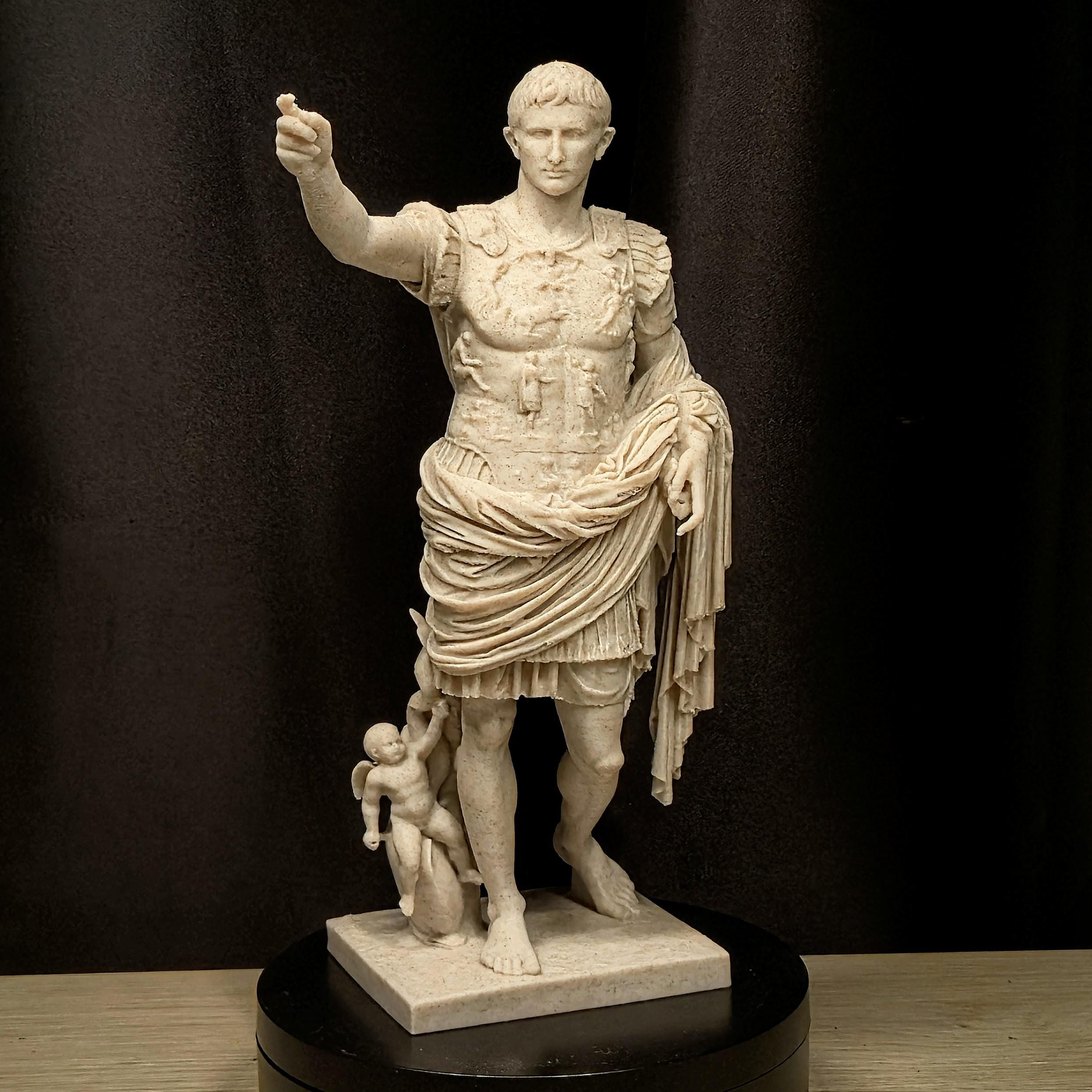 プリマ・ポルタのアウグストゥス像：大理石複合ローマ装飾 - Etsy 日本