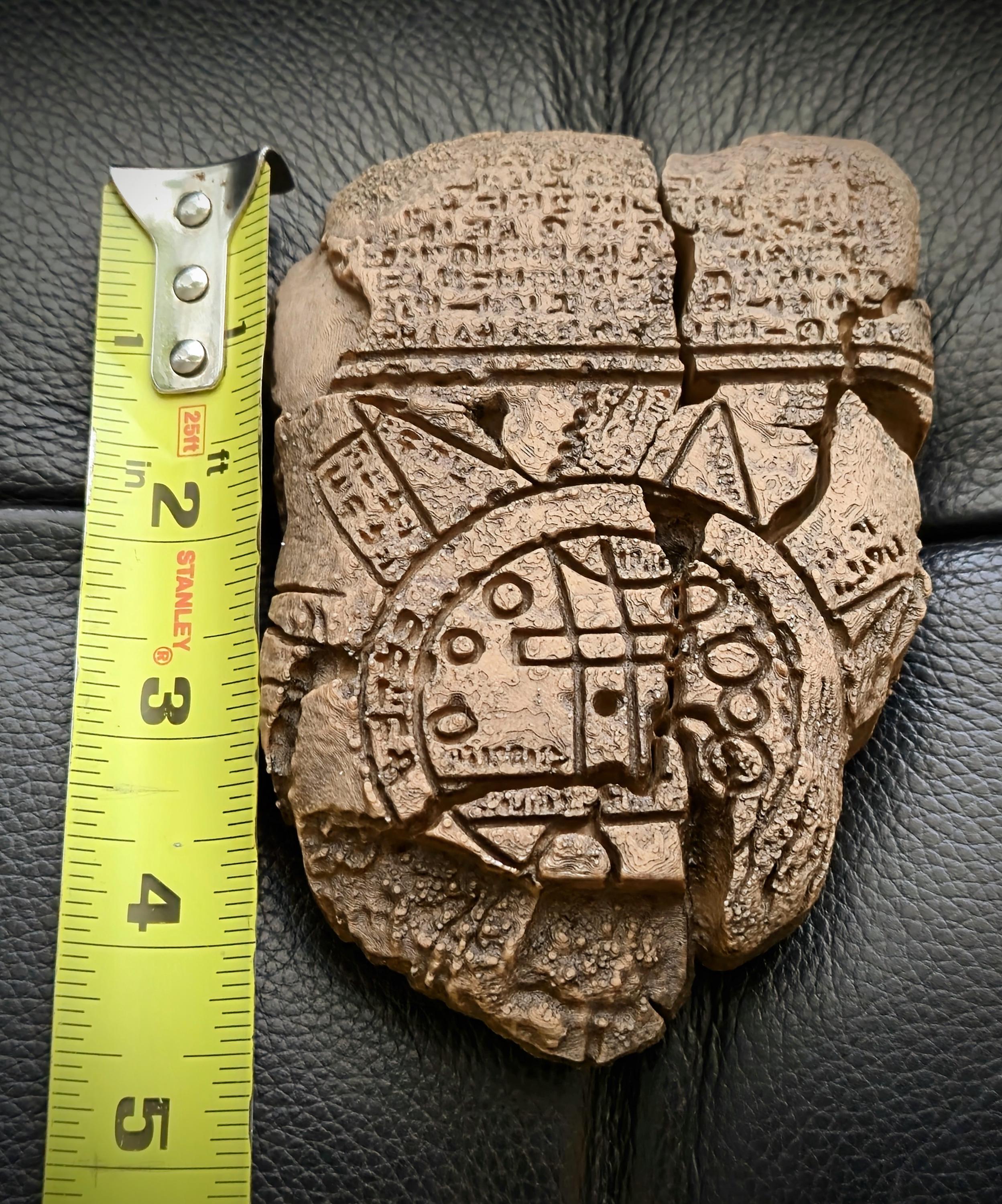古代バビロニアの世界地図のレプリカ - イマゴ・ムンディ - 粘土複合