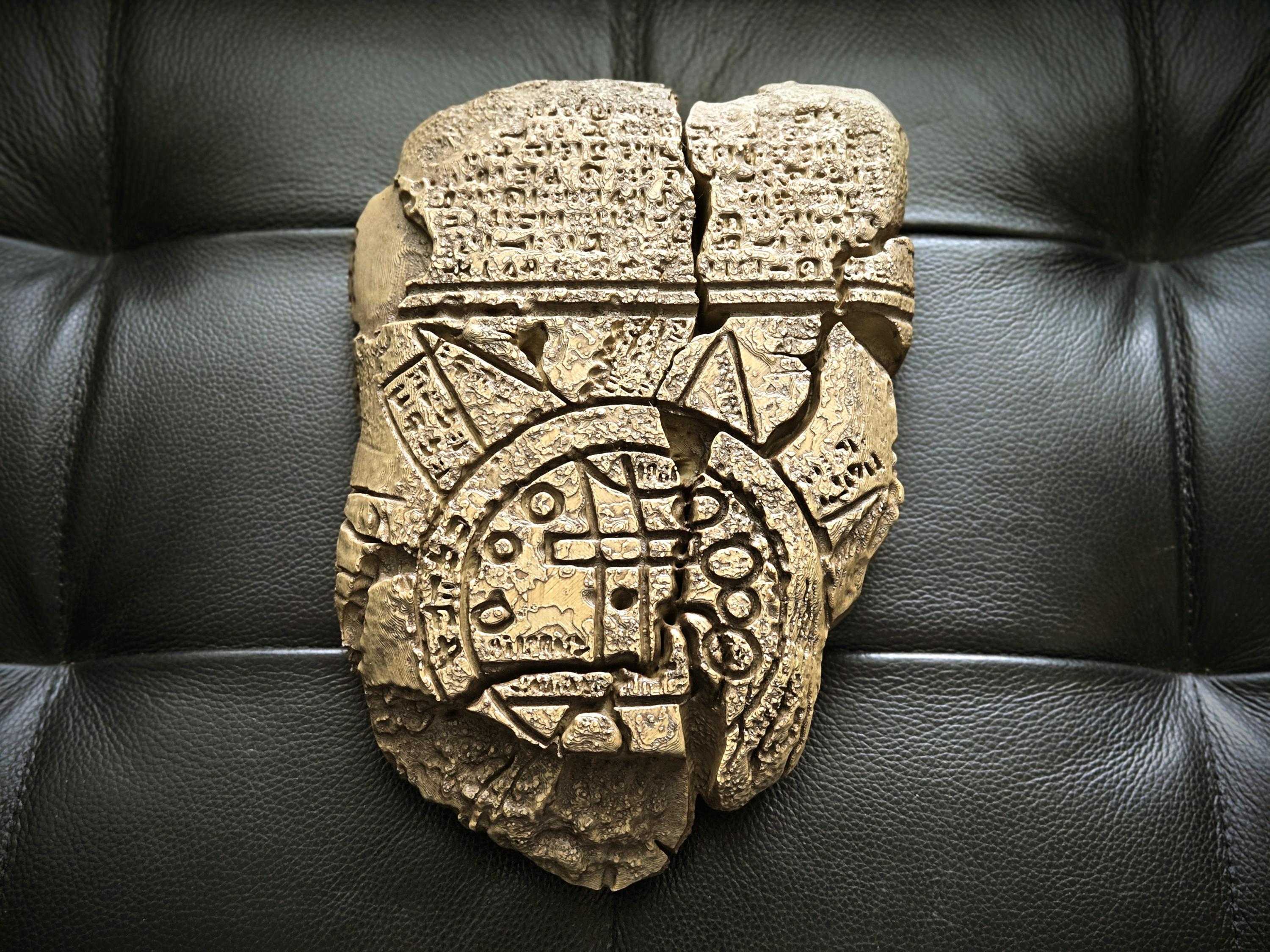 古代バビロニアの世界地図のレプリカ - イマゴ・ムンディ - 粘土複合