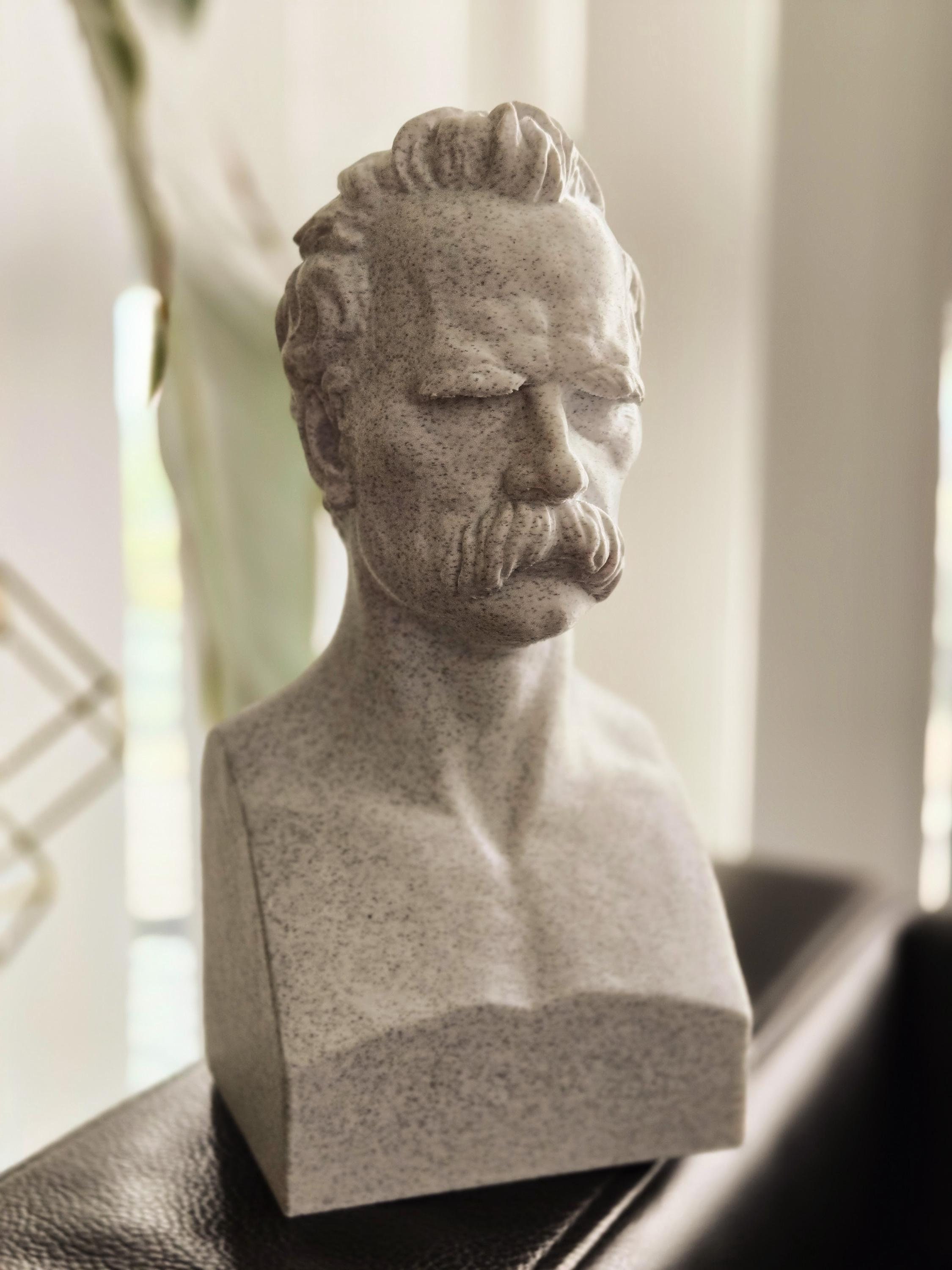 Friedrich Nietzsche Philosopher Bust - Philosophical Sculpture - Gift For Philosophers & Followers of Nietzscheanism