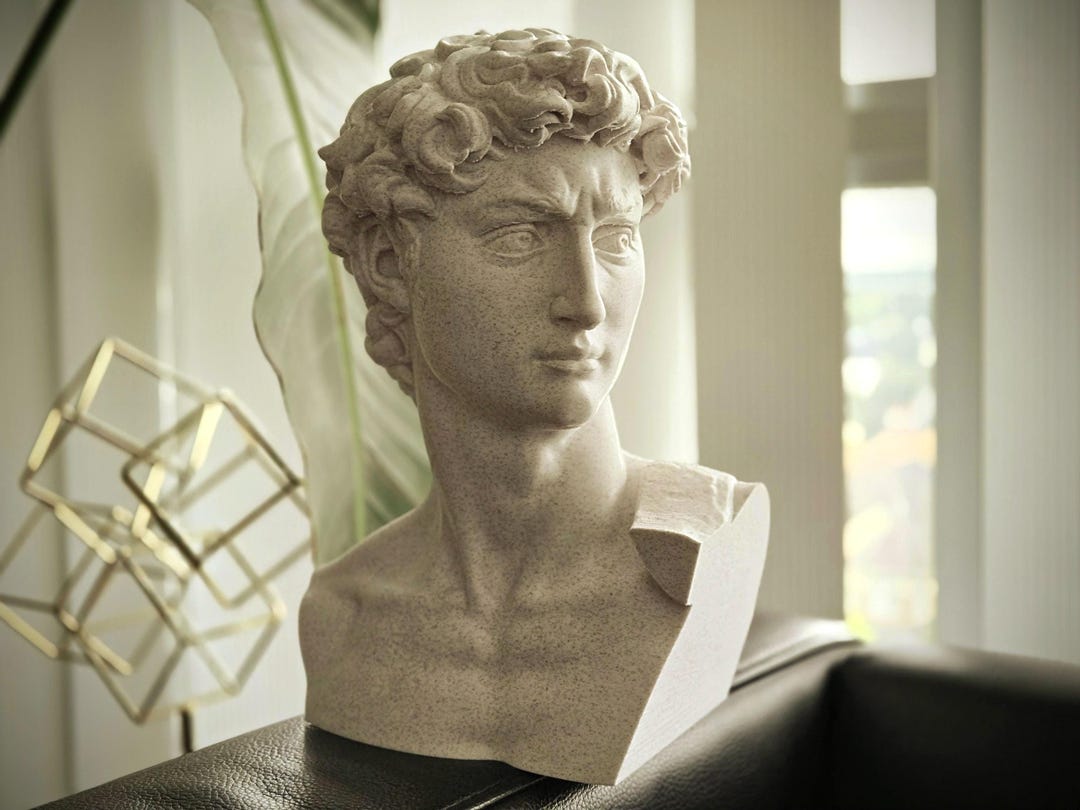 ミケランジェロのダビデ像 - 美術館品質のレプリカ - 大理石複合