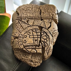 Antike Babylonische Weltkarte, Replika - Imago Mundi - Tonkomposit Mesopotamisches Artefakt