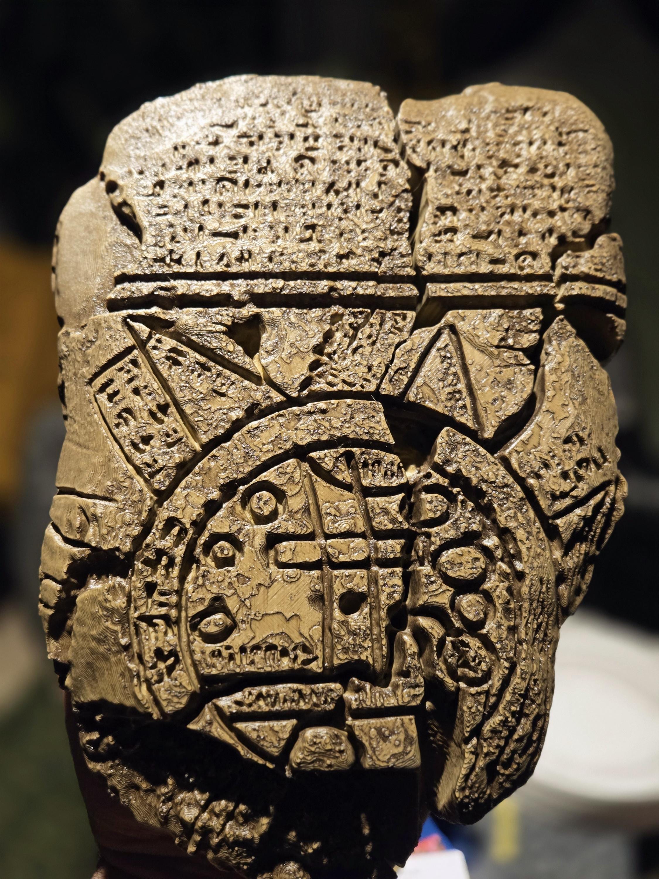 古代バビロニアの世界地図のレプリカ - イマゴ・ムンディ - 粘土複合