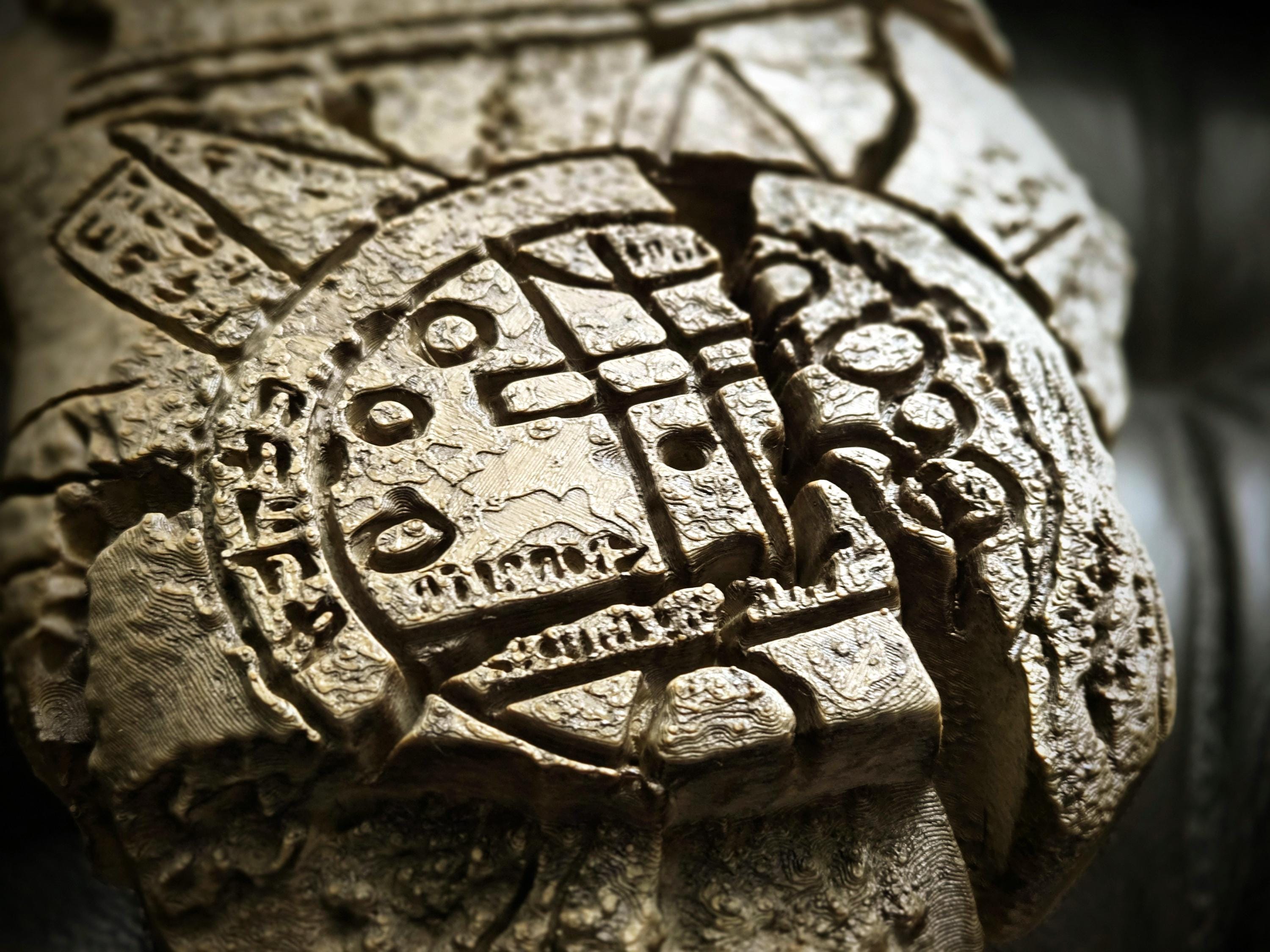 古代バビロニアの世界地図のレプリカ - イマゴ・ムンディ - 粘土複合