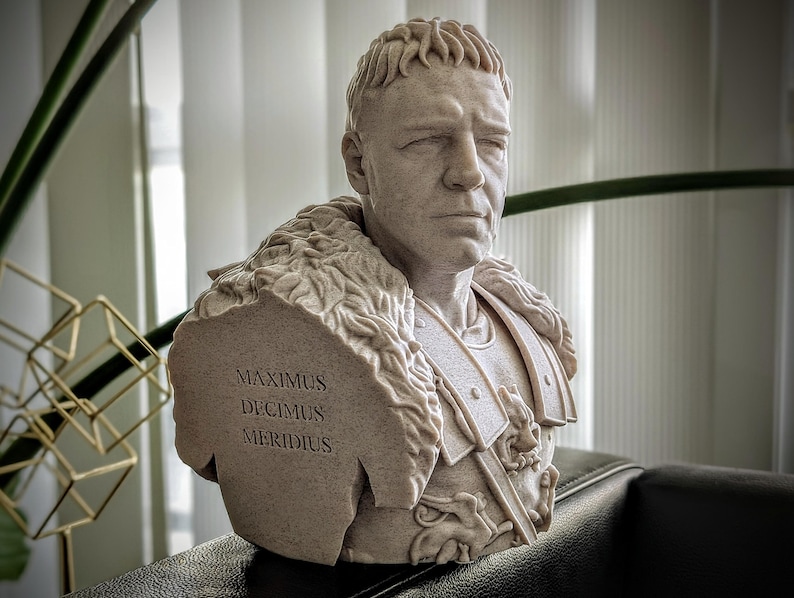 Bust Inscription Roman General Bust Sculpture | Maximus-inspired Warrior From Gladiator ...