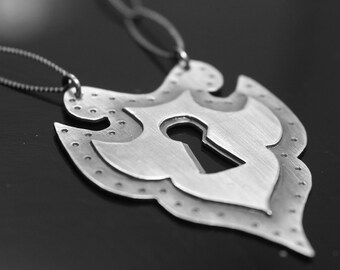 Handmade Victorian Lock necklace