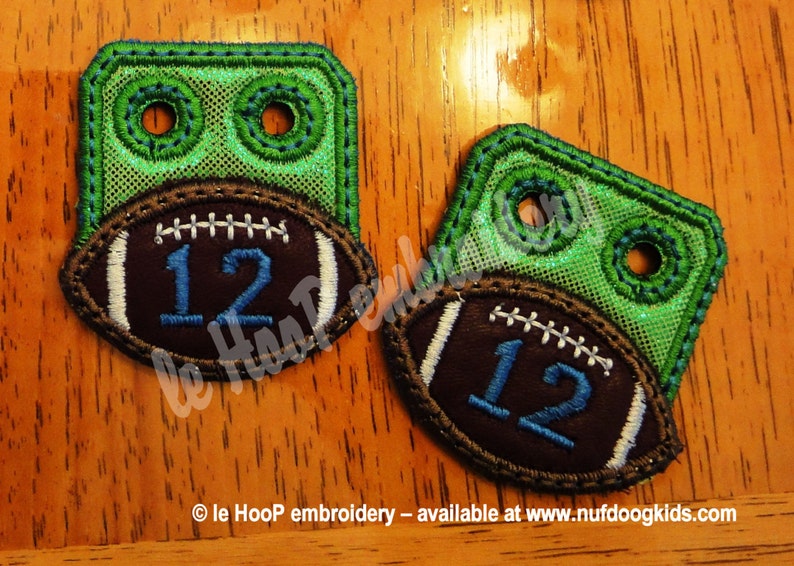 FOOTBALL Shoe Charms Machine Embroidery Inhoop Design Etsy