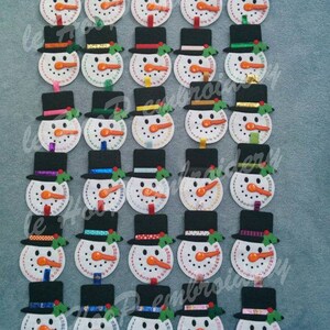 SNOWMAN COUNTDOWN Machine Embroidery In Hoop Design 5x7 6x10 7x12 8x12 12x17 ITH clock Christmas image 3