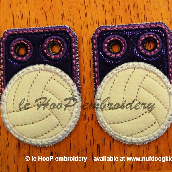 VOLLEYBALL Shoe Charms Machine Embroidery In-Hoop Design Monogram 4x4 5x7 6x10 Sports TAGS Personalize Costume Fan Team Wings
