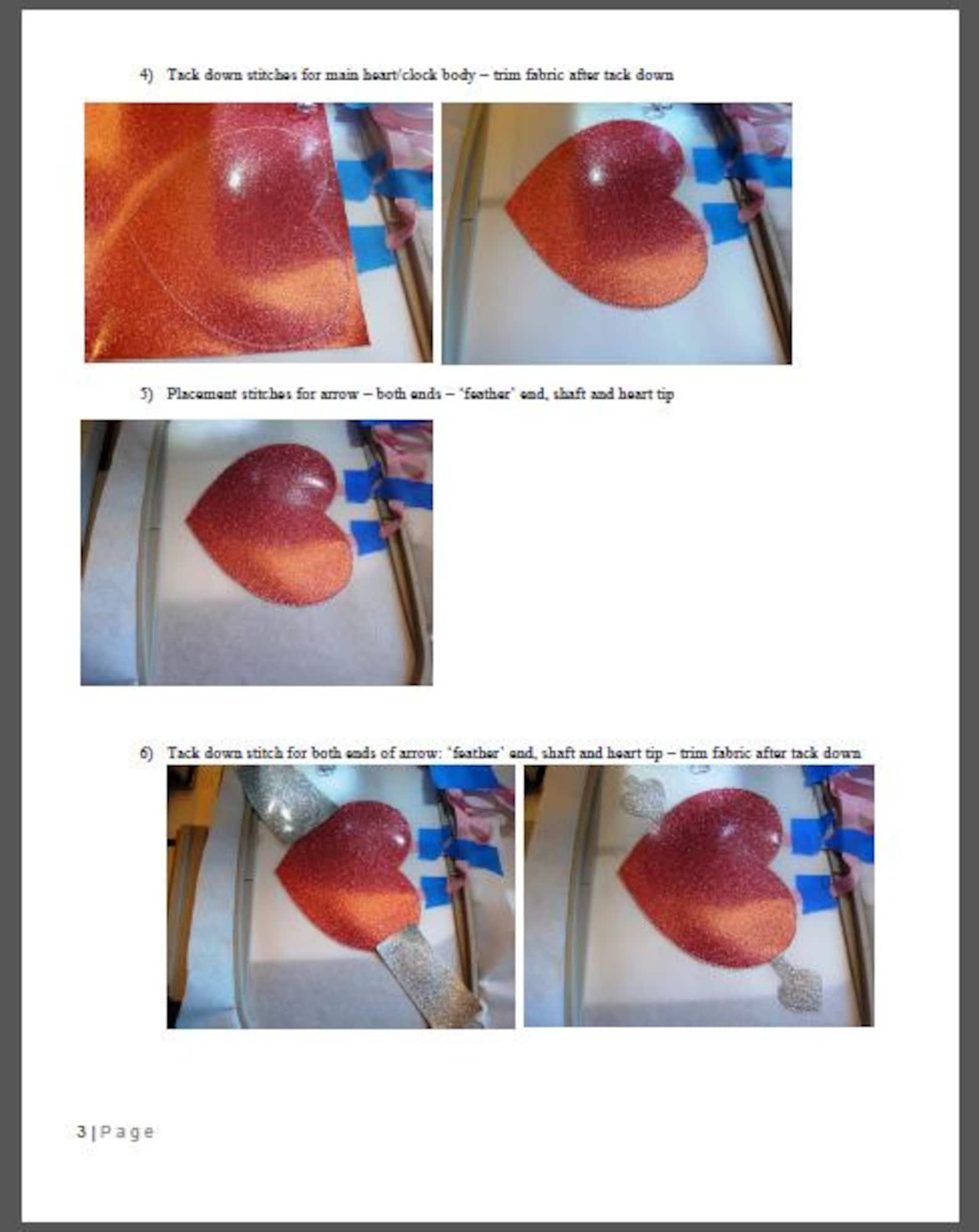 HEART COUNTDOWN Machine Embroidery in Hoop Design 5x7 6x10 7x12 8x12 ...