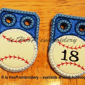 BASEBALL Softball 3 Ball Shoe Charms Machine Embroidery In-Hoop Design Monogram 4x4 5x7 6x10 Sports TAGS Personalize homerun Team Wings