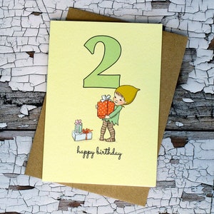 Carte 2e anniversaire Pixie