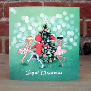 Tarjeta de baile del árbol de Navidad