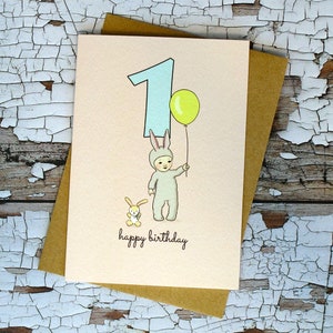 Carte 1er anniversaire Lutin