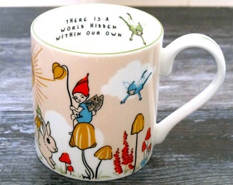 Pinker Pixieland Becher aus Bone China