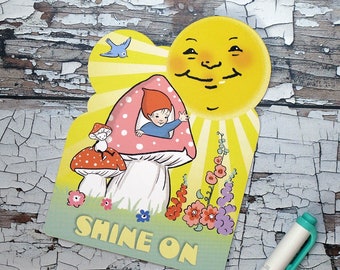 Shine On die cut postcard