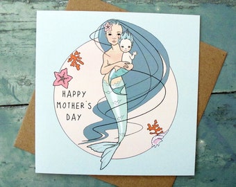 Mothers Day Mermaid Card