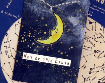 Moon Face Necklace