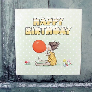 Ballon Pixie Geburtstagskarte
