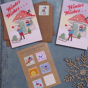 Mini cartes festives avec tampons