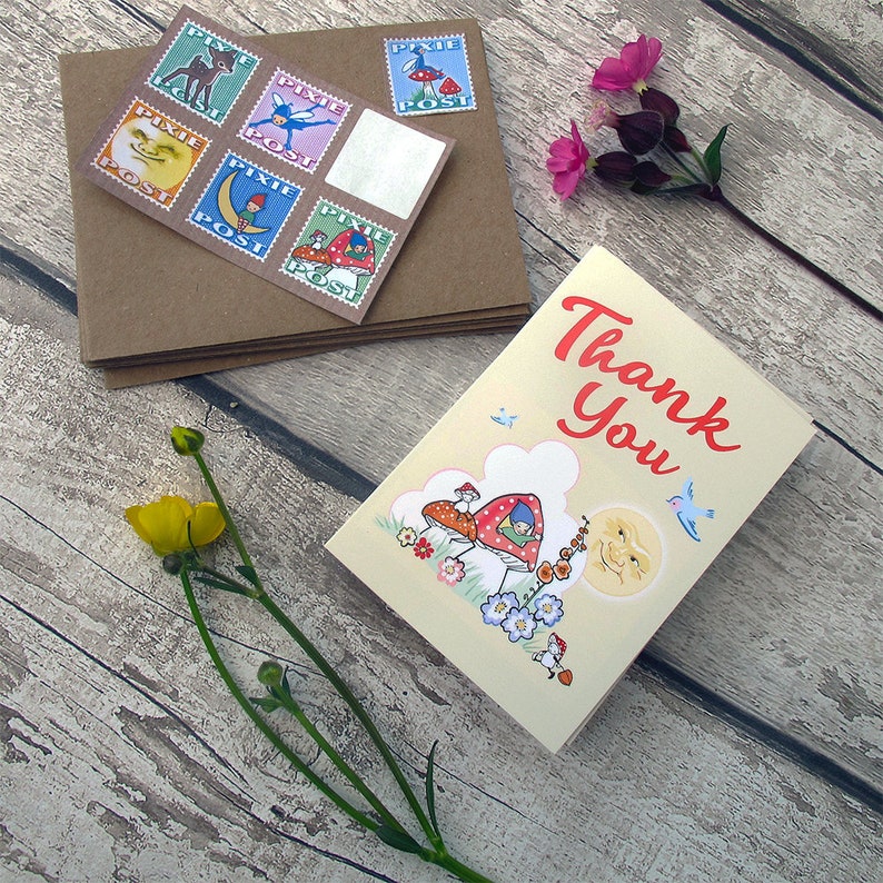 Mini Thank you Cards with Pixie Stamps image 2