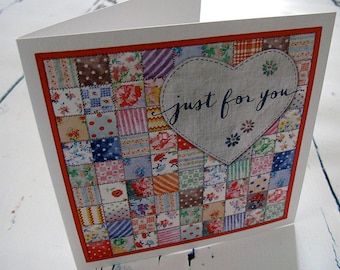 Patchwork quadratische Karte