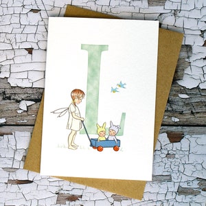 Letter L ABC card