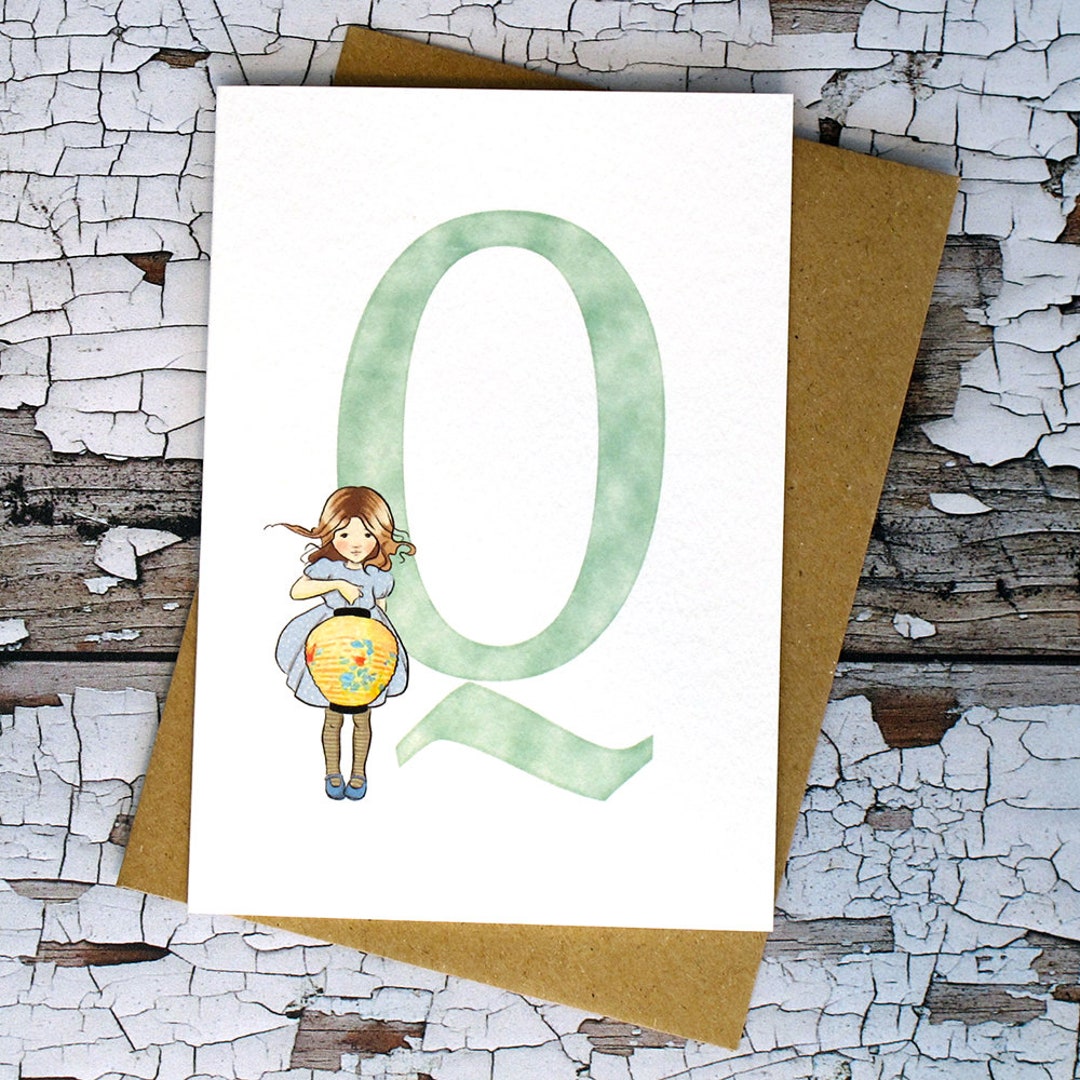 Letter Q ABC Card - Etsy