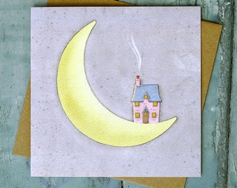 House on the Moon square card