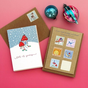 Mini Festive Toadstool cards with Stamps