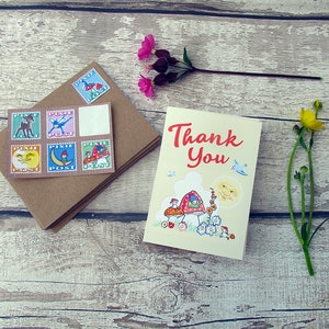 Mini Thank you Cards with Pixie Stamps image 1