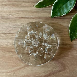 Vintage Glasblumen-Frosch • Blumensteck-Werkzeug