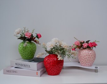 Aardbeivormige vaas | | Aardbei bloemenvaas | fruchtbildende Vaas | Woondecoratie | für Blumen | Heimdekoration | Tafeldekoration | Blumenvase