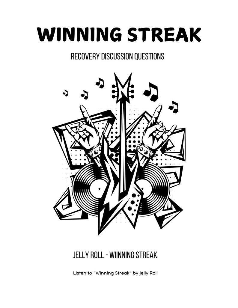 Jelly Roll Winning Streak Worksheet: Addiction Recovery (PDF) - Etsy
